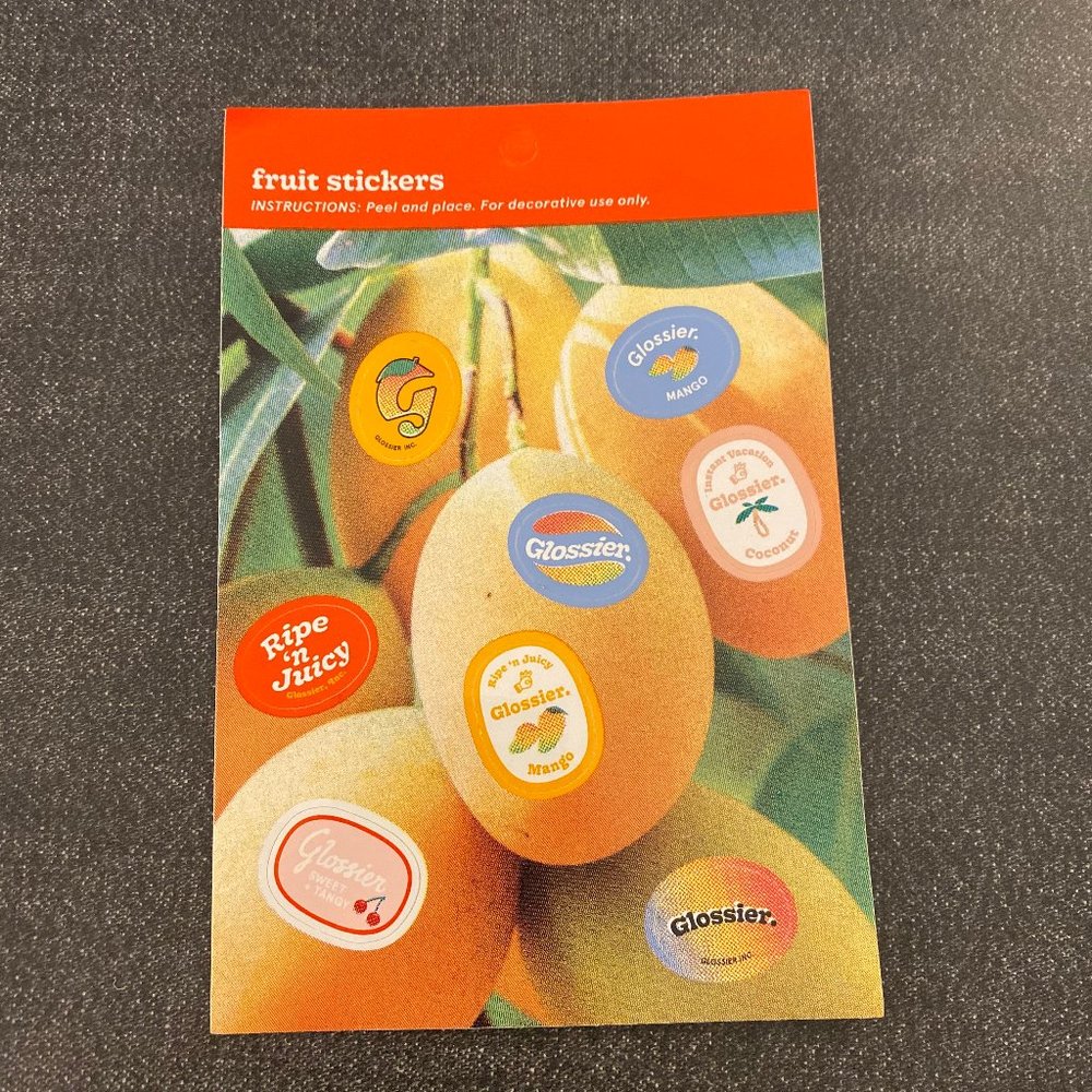 [NWT] Glossier Fruit Stickers